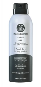 MDSolarSciences quick-dry sunscreen, available at Laguna Sunset Drug (949-494-6585; mdsolarsciences.com). 
