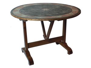 French antique dining table, available at Trove, Laguna Beach (949-376-4640; trovegallery.com).