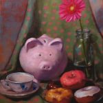 Karen Wiechert, Tea Time,  Oil on Linen,  12 x 14