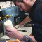 David Storts Making a Waffle Sandwich