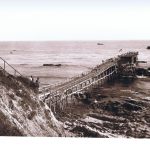 People on Main Beach Pier (1926-39) off Heisler Point c1927