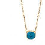 Power Gemstone Adjustable Charm Necklace-Turquoise