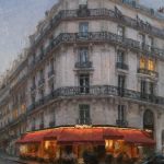Kyle Stuckey 16×12” Paris Dining oil 1,900_Photo by Vanessa Rothe Fine Art
