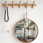 LEATHER WRAPPED MIRROR